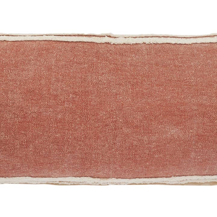 LR Home - Wholesale Lumbar Pillow - Soft Striped Cinnamon Lumbar Throw Pillow