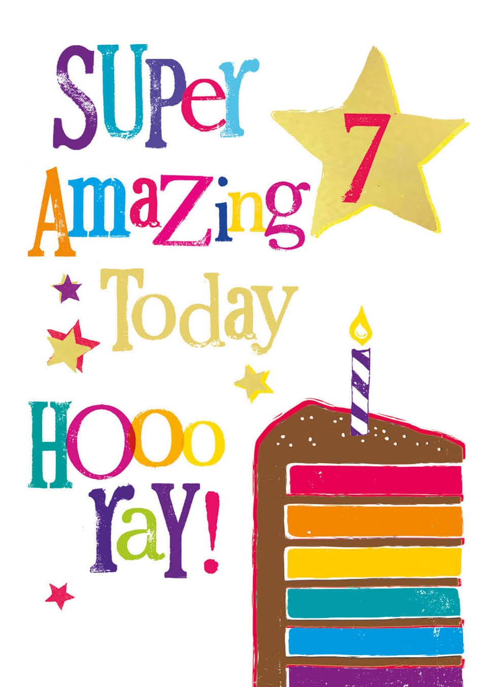 Danilo Promotions Ltd – wholesale Birthday card – Brightside Age 7 Birthday Card2