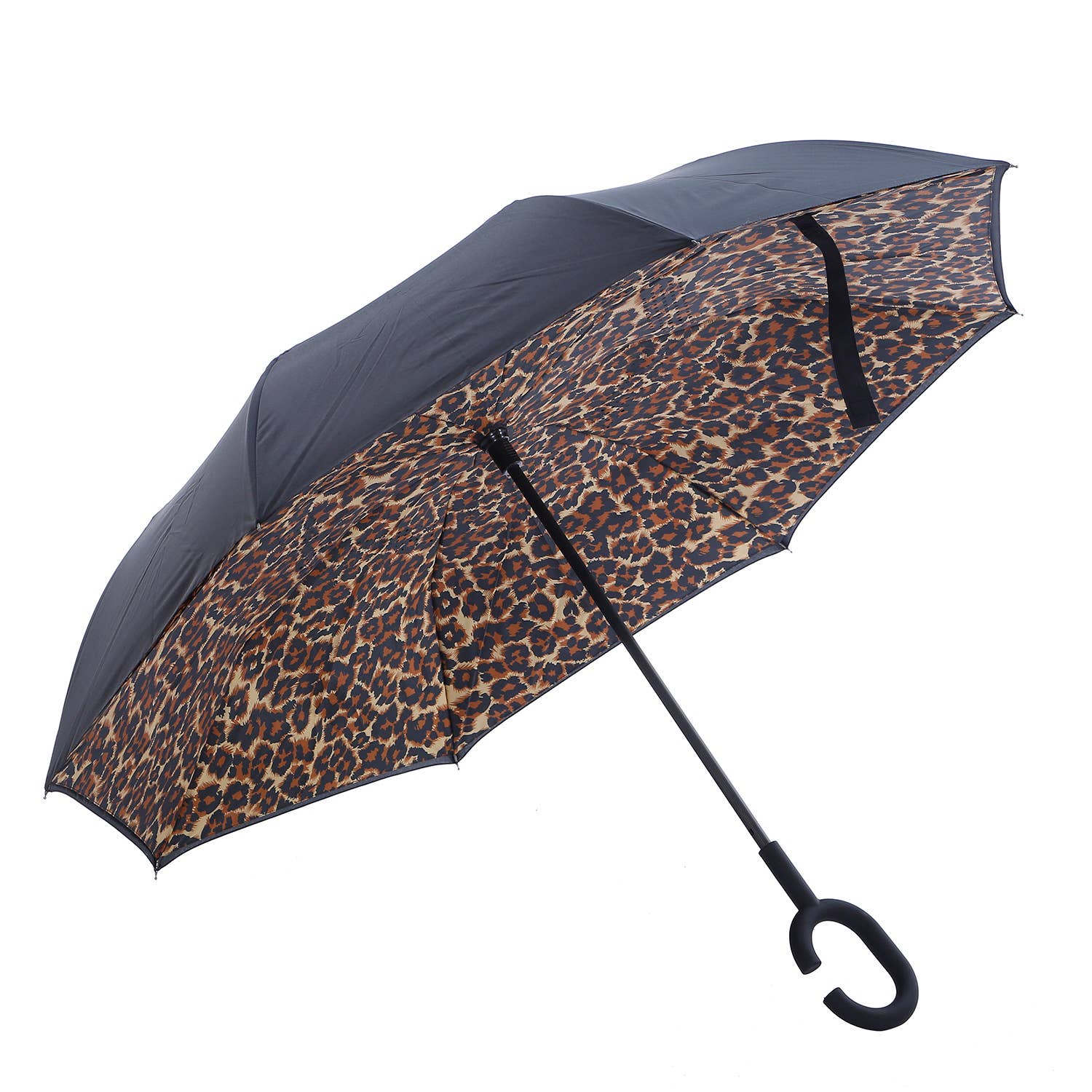 PEACH ACCESSORIES - Wholesale Umbrella - Women's - F716-2 upside down umbrella in Leopard print3