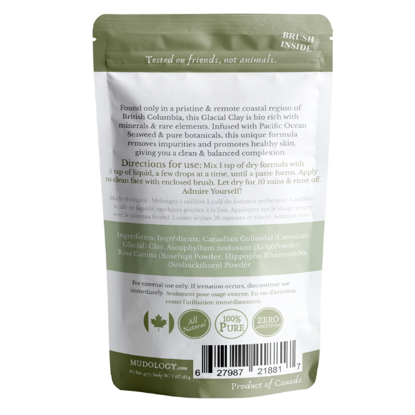 Mudology - Vente Masque pour le visage - Masque à l'argile glaciaire canadienne | Soins de la peau véganes Canada | 50g Sec1