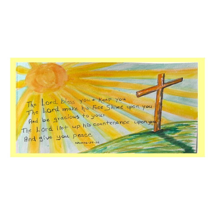 THE LORD BLESS YOU NUMBERS 16 LUMBAR PILLOW SWAP for wholesale by LuckyBird Apparel and Home