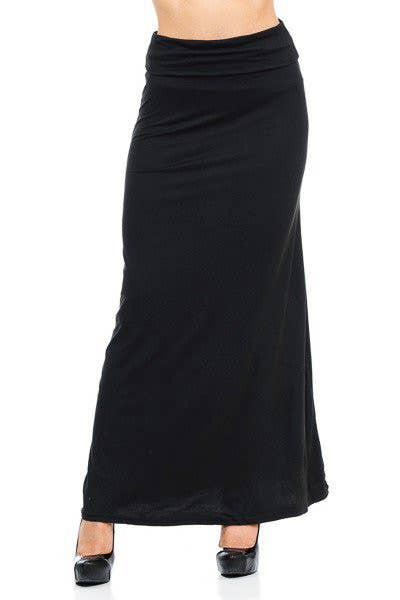 USA Fashion - Wholesale Skirt - Women's - Buttery Smooth Basic Plus Size High Waist Maxi Skirt3