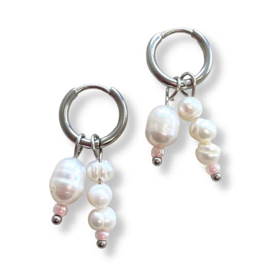 Pearl Party Earrings - Silver for wholesale by TOMMASINI