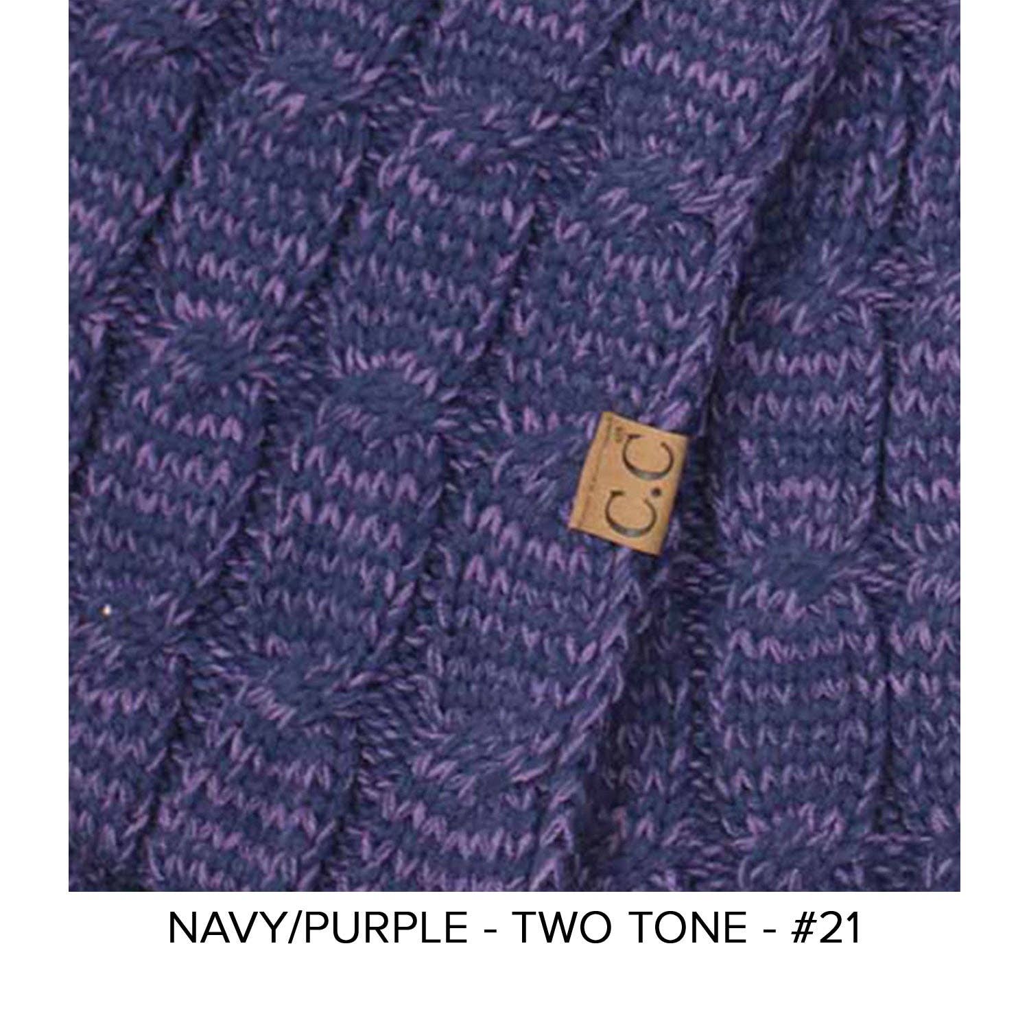 Truly Contagious - Wholesale Gloves - Women's - CC Beanie Wholesale 2-Tone Touchscreen Women's Gloves G-80010