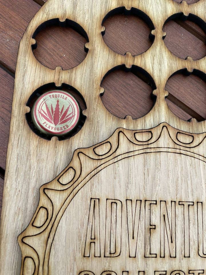 Bottle Shape Bottle Cap Holder for wholesale by manchester laser cuts