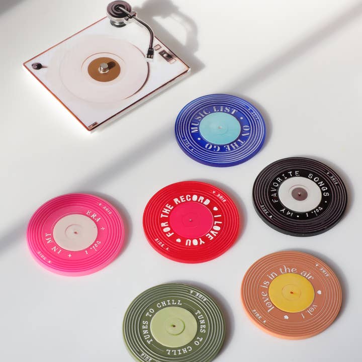 Rock Laser Scissor Studio - Vendita all'ingrosso Decorazioni da tavolo - Decorazione mini giradischi da tavolo con tag NFC programmabile per Spotify e Youtube2