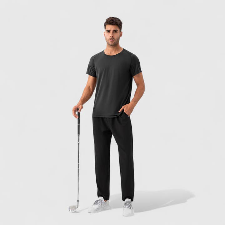 Active by Anna-Kaci - Wholesale Athletic Top - Men's - Men's Short Sleeve Performance T-Shirt with Breathable Mesh10