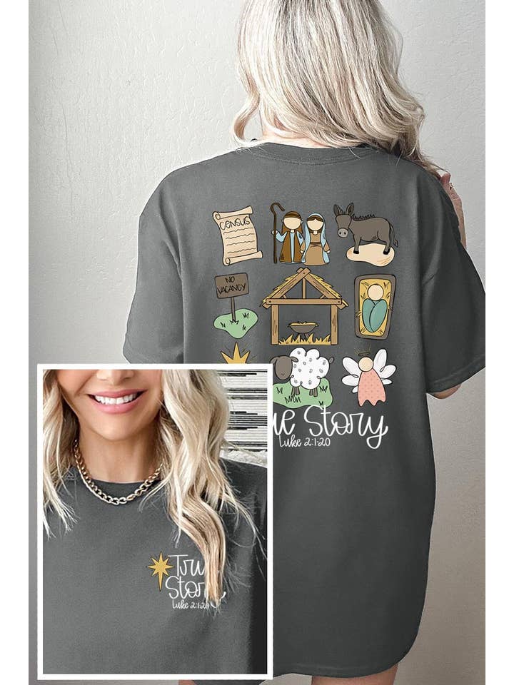 COLORBEAR - Wholesale T-Shirt (Graphic) - Unisex - TRUE STORY NATIVITY HEAVY COTTON TEE4