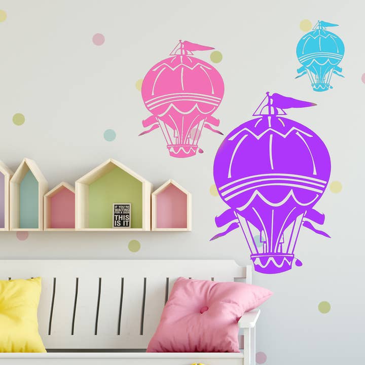 White Barn Decor - Wholesale Wall Accent - Hot Air Balloon