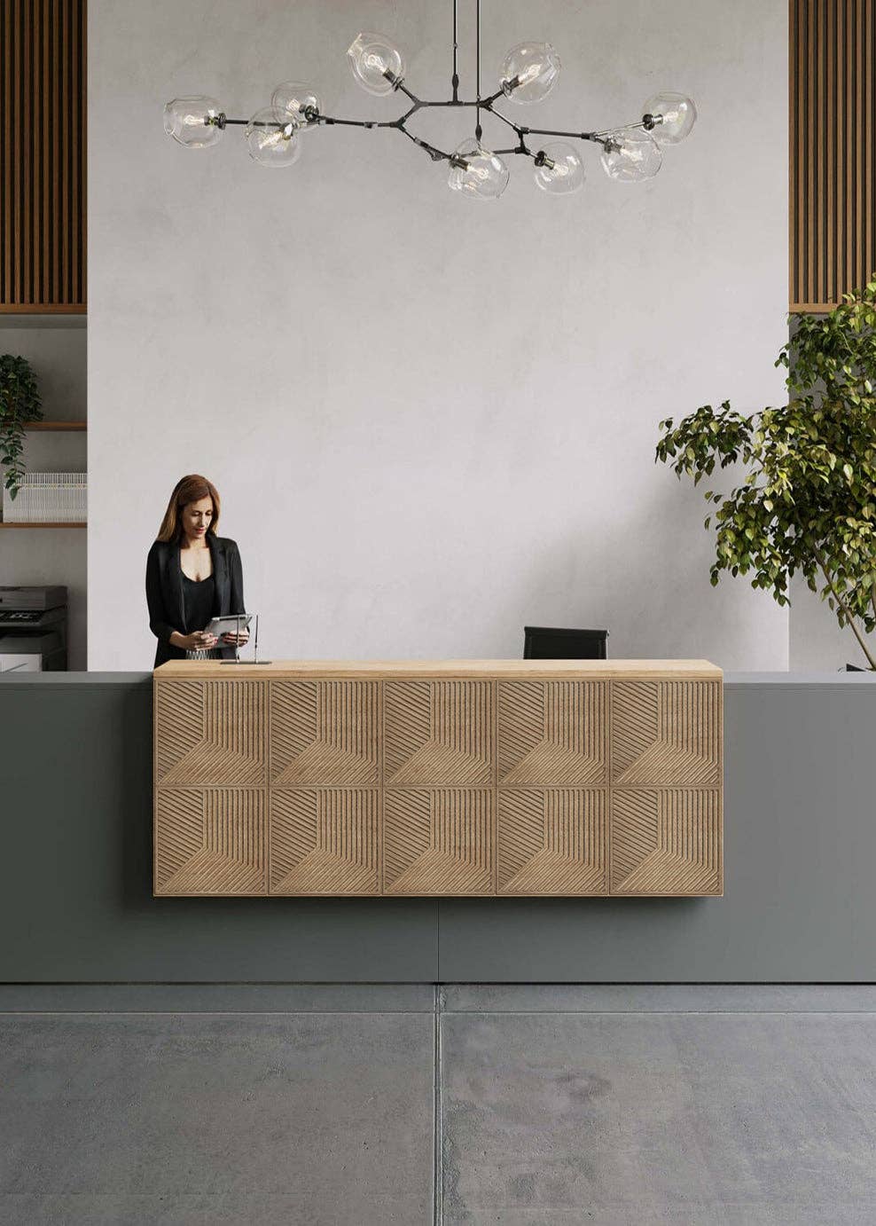 Studio Rima - Venta al por mayor Papel pintado 3D - Paneles de madera huecos - Arte mural geométrico - Panel decorativo2