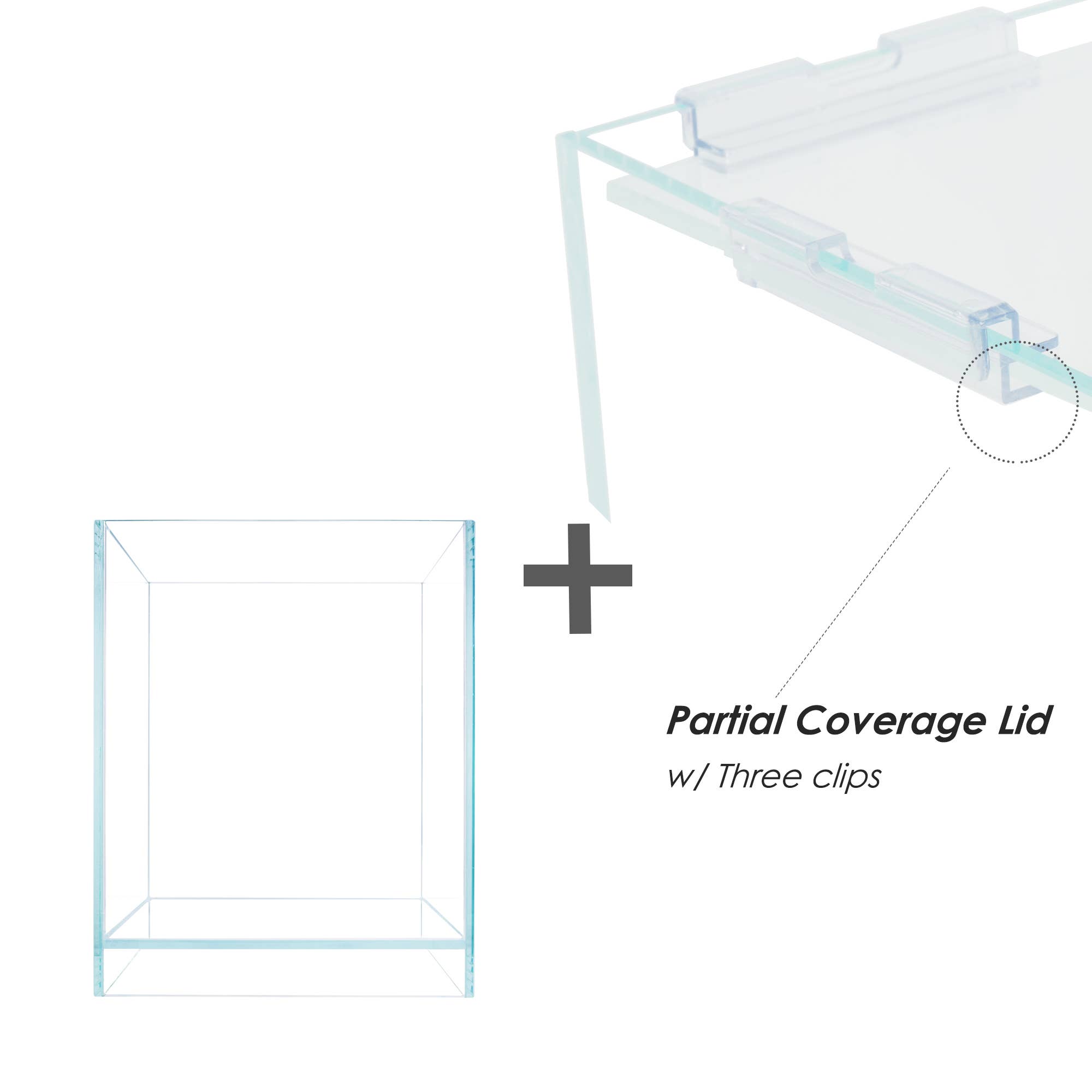 HIRO AQUATICS - Wholesale Terrarium - 1.3/2.3 GAL Nano Rimless Aquarium Terrarium w/ lids options5