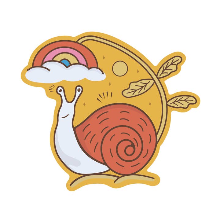 Rainbow Snail - Adesivo de vinil por atacado de Graphic Heart