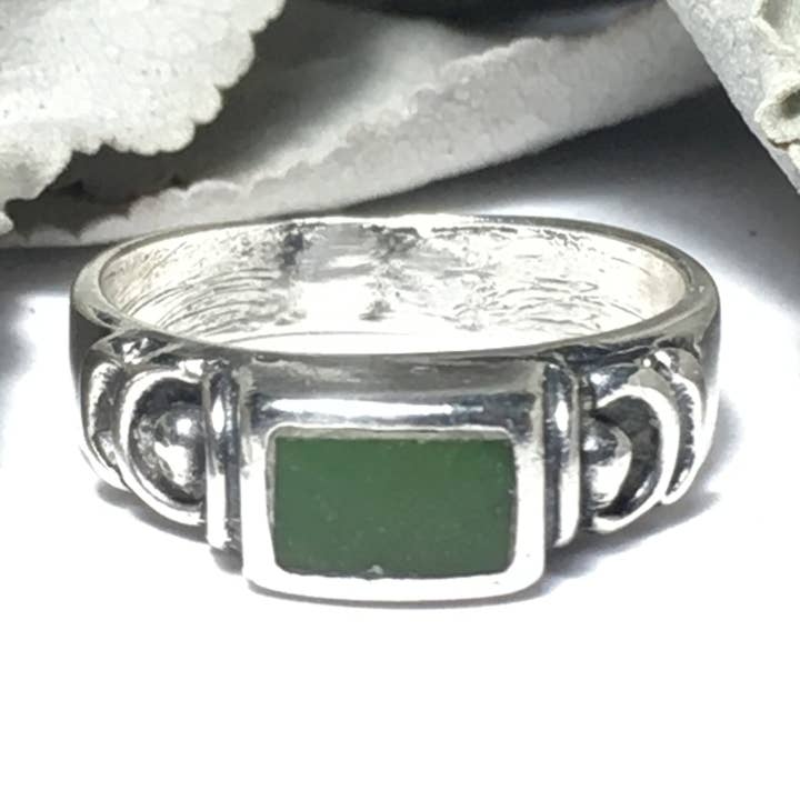 Wildheart Crystals - Wholesale Cocktail/Statement Ring - Jade 925 Sterling Silver Ring (Size 4-1/2)