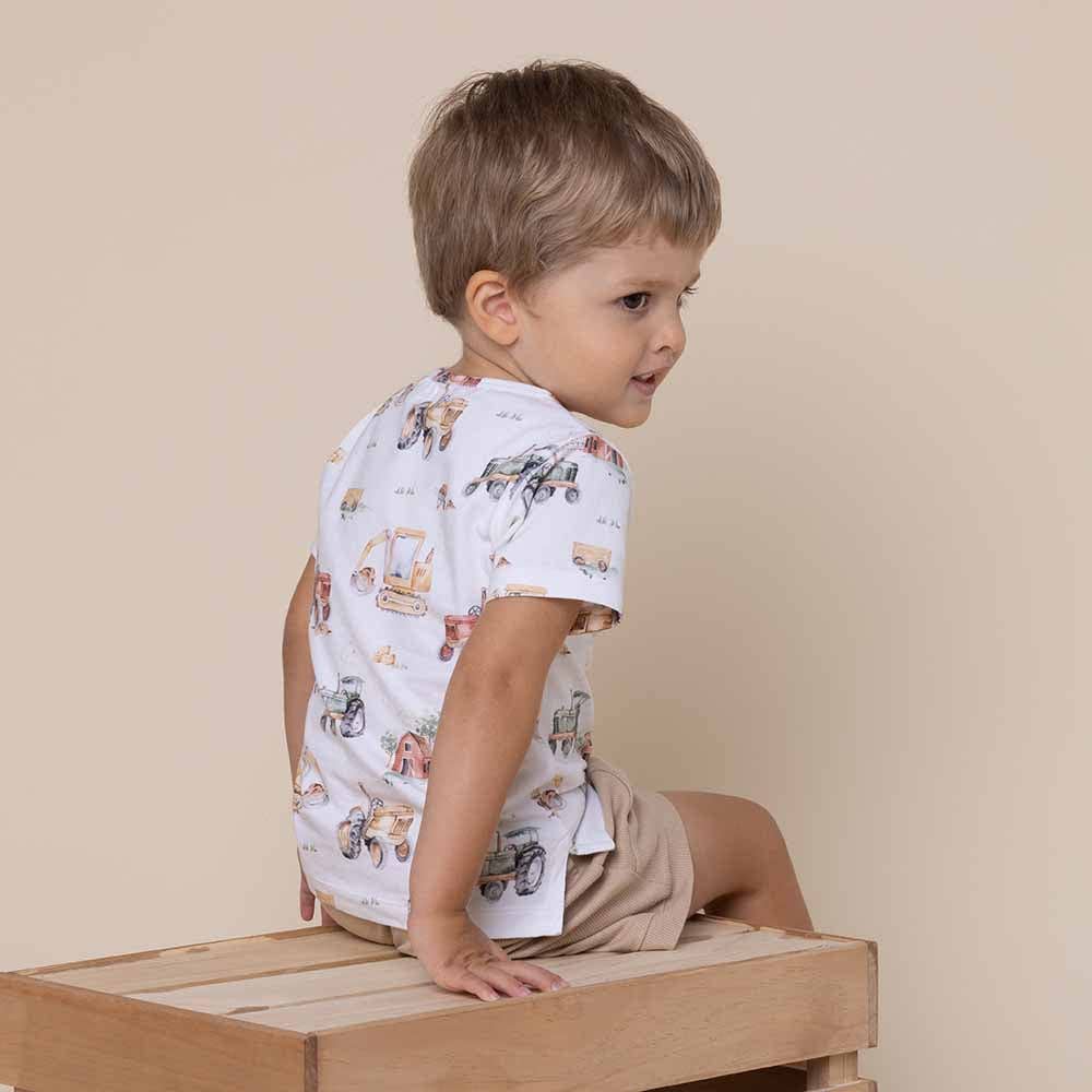 Snuggle Hunny - Wholesale T-Shirt - Kids - Diggers & Tractors Organic T-Shirt5