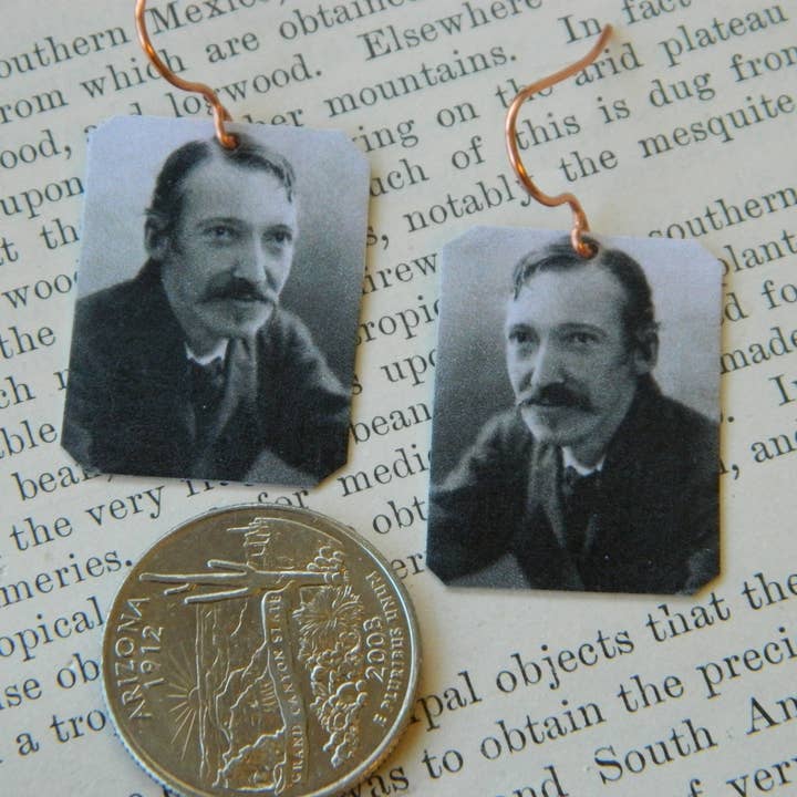 Sarah Wood Studio - Wholesale Dangle Earrings - Earrings Robert Louis Stevenson1