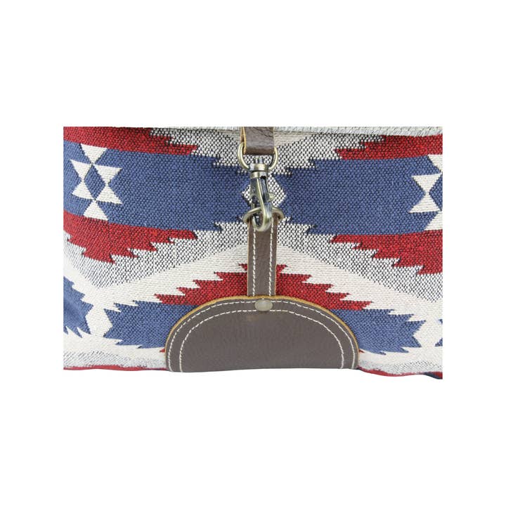 Leather Impressions Inc - Wholesale Backpack - Women's - Woven Aztec Backpack | Hair-On-Hide & Leather Trim AB 18-30116