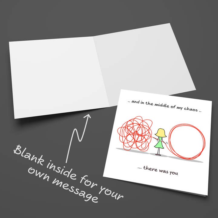 Swizzoo Cards - Wholesale Friendship Card - Friendship Card Friend Support Appreciation Help Sadness Condolence Husband Wife Brother Sister In the Middle of the Chaos
