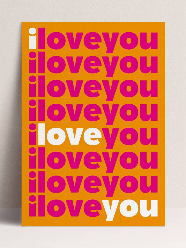 Poster « I Love You » per la vendita all'ingrosso da parte di Papier and Co.
