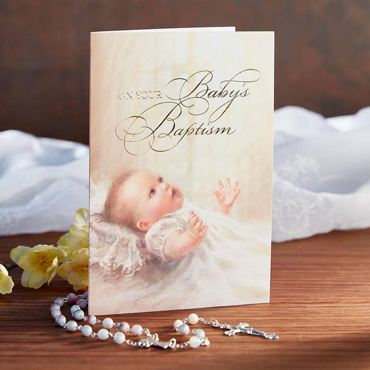 Christian Brands Catholic - Wholesale Baby Card - On Your Baby's Baptism - Baptism Card1