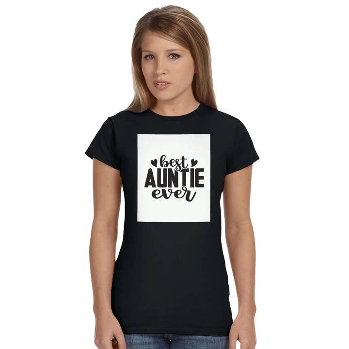 Camiseta clásica Best Auntie Ever para venta al por mayor de Picatshirt