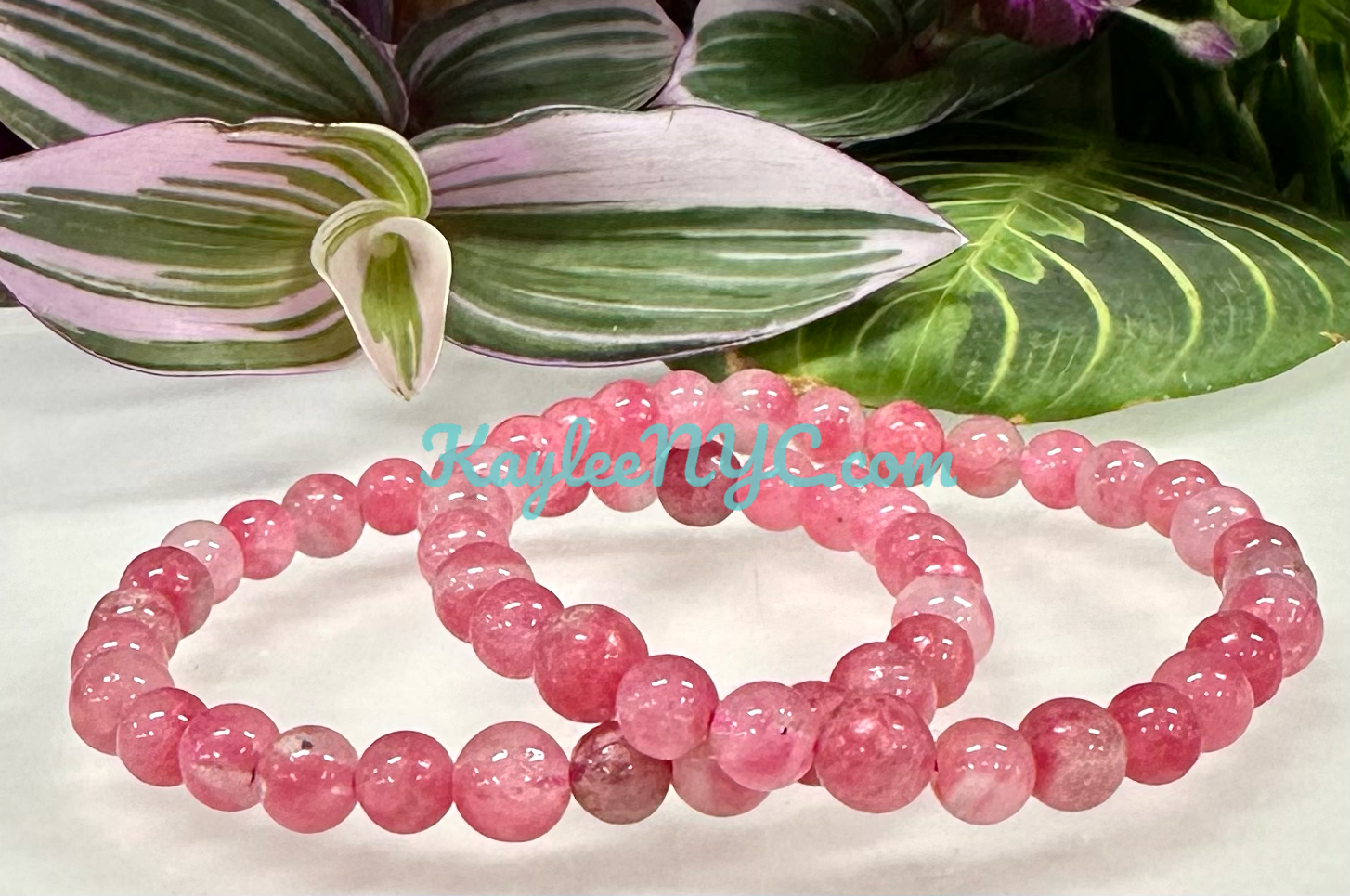 KayleeNYC - Wholesale Jewelry Set - Natural Sakura Cherry Blossom Rhodonite Bracelets2