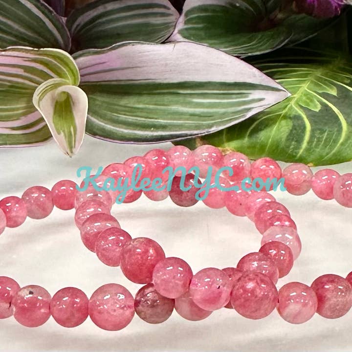 KayleeNYC - Wholesale Jewelry Set - Natural Sakura Cherry Blossom Rhodonite Bracelets2