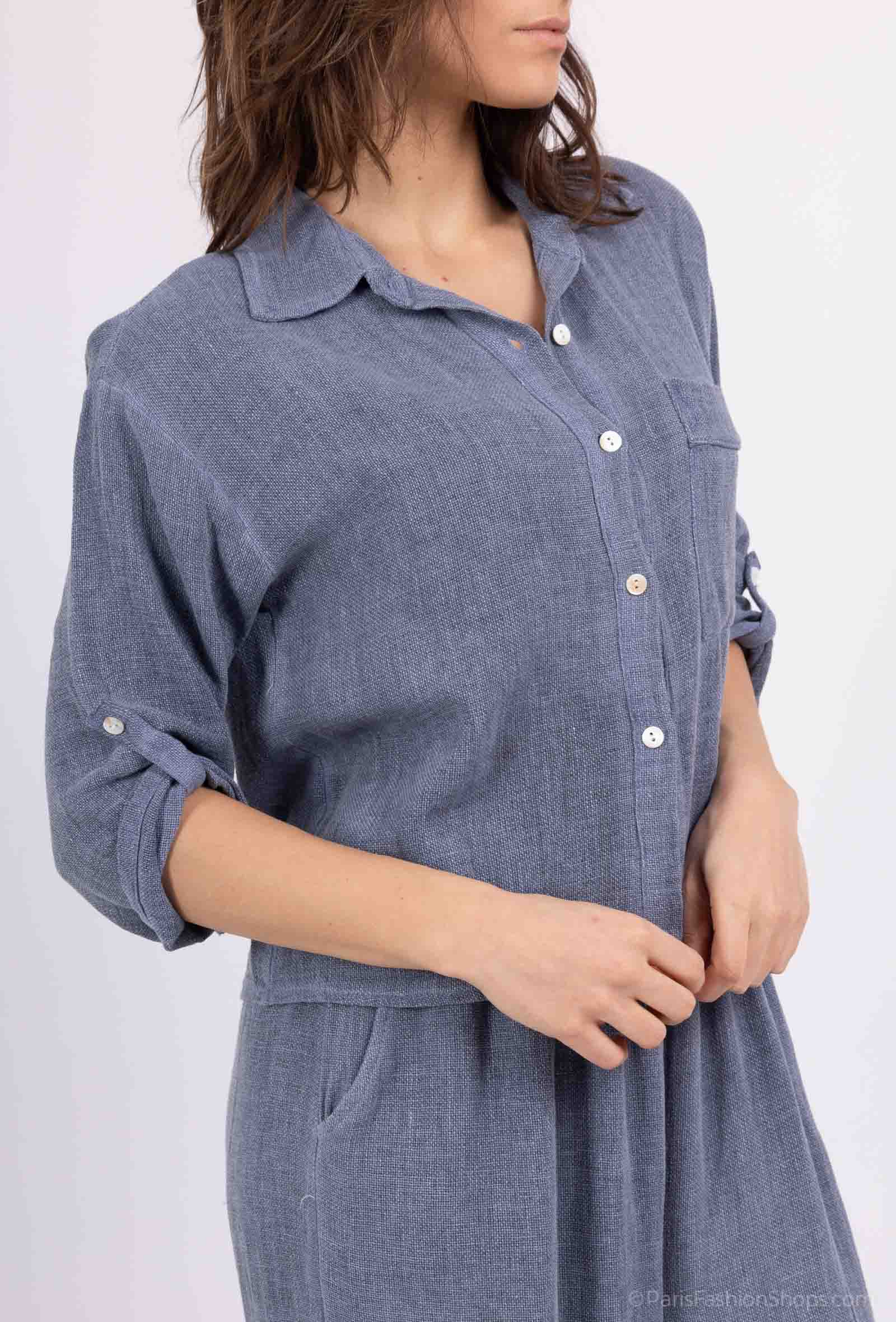 Shyloh - Wholesale Button Down Shirt - Women's - Linen cotton top 157827