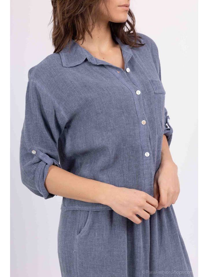 Shyloh – wholesale Buttoned-down shirt – Women's – Linen cotton top 1578220