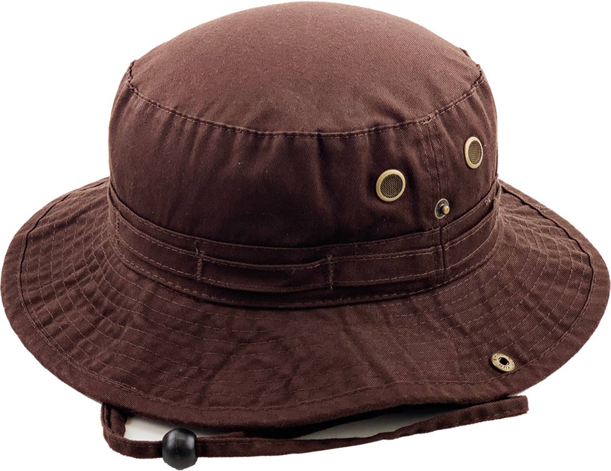 KBETHOS - Wholesale Bucket hat – Unisex - Solid Boonie Hat With String (Fitted)75