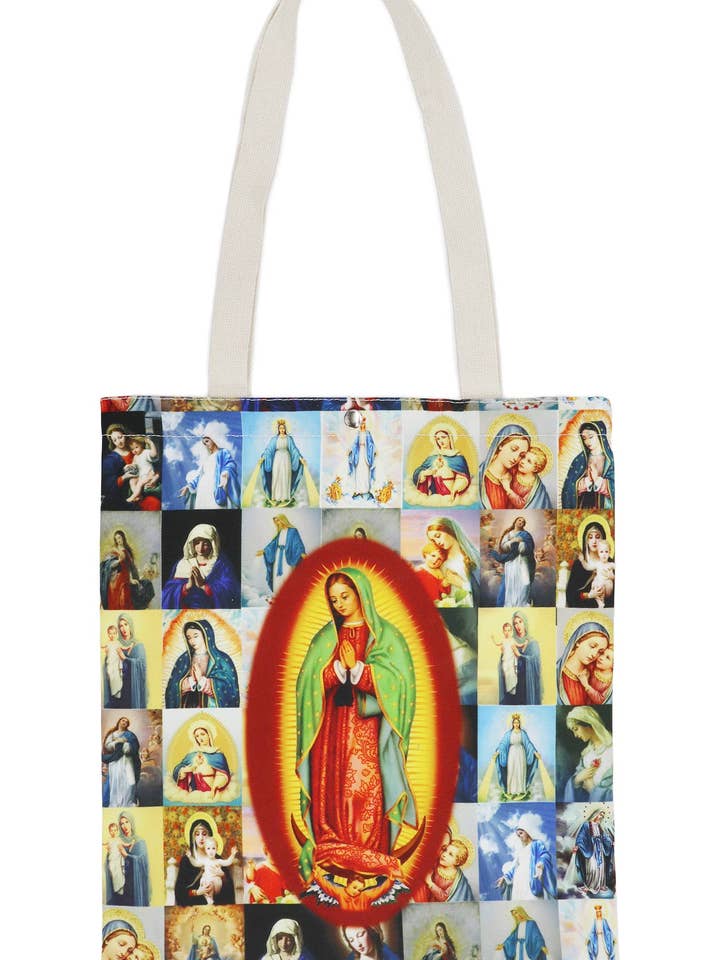 Our Lady Of Guadalupe Tall Canvas Tote Bag for wholesale by Cap Zone