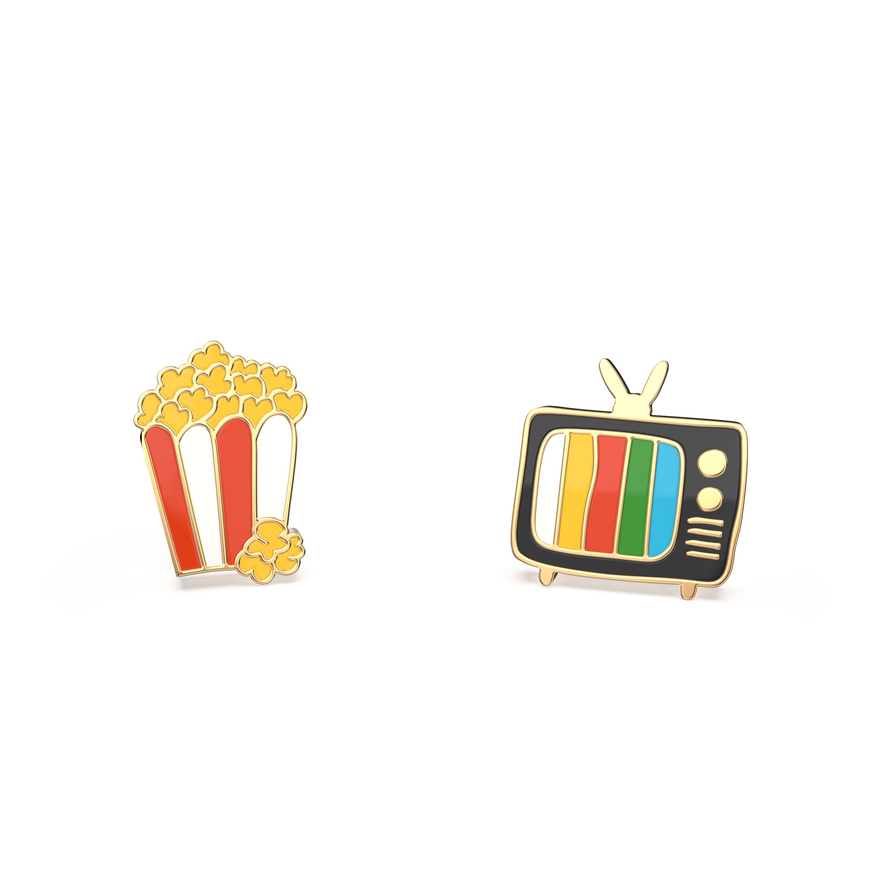 Yellow Owl Workshop - Wholesale Stud/Post Earrings - Movie Night Earrings - Gold Cinema Jewelry for Movie Lovers 0