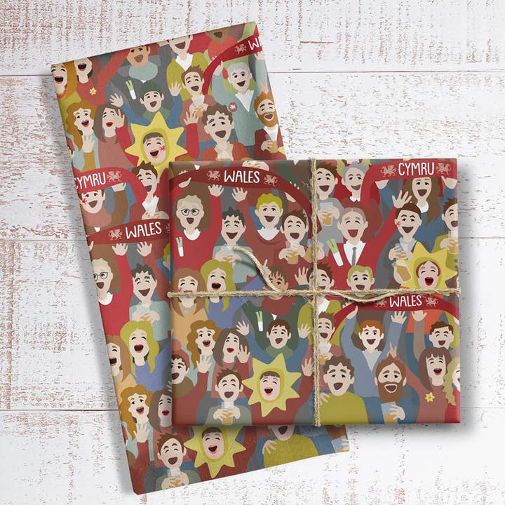 Welsh Supporters Rugby Tea Towel for wholesale by Max Rocks