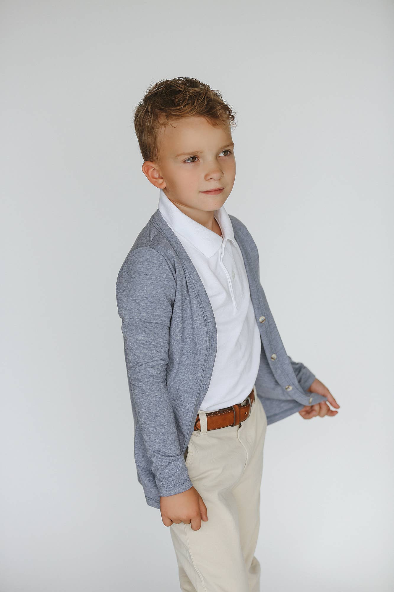 Navy Fields – Engroshandel Cardigan - Børn – Lyng Denim Blå Cardigan5