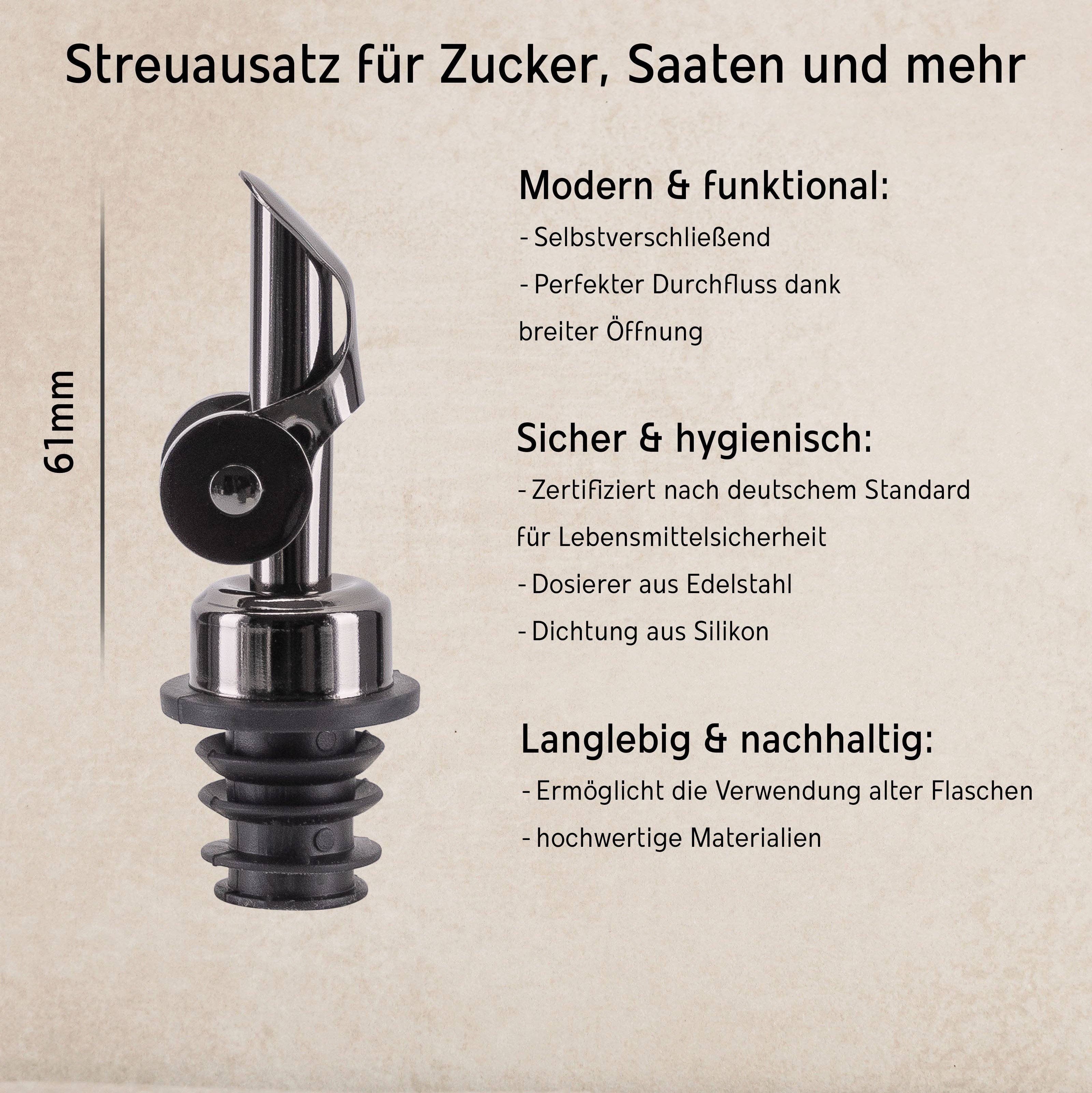 Koffs Design - Wholesale Kitchen Tool/Gadget - Stainless Steel Shaker Attachment – Perfect Dosing for Sugar, Sweetener & More1