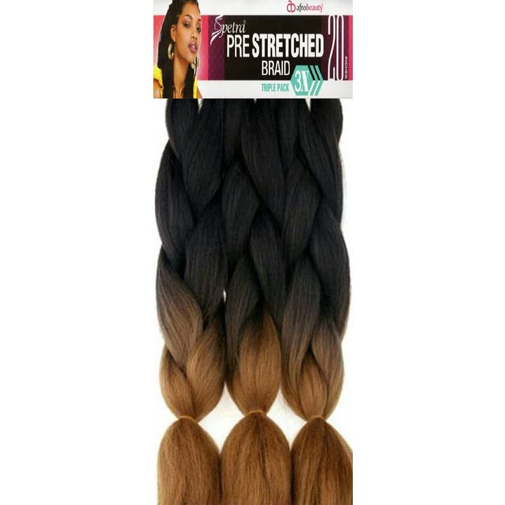 MI Hair Distribution - Wholesale Haar extensions - VOORGESTREKTE VLECHT 20" (GEVOUWEN) 3 BUNDELS SPETRAVEZEL