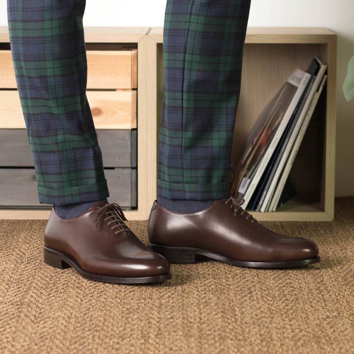 Tailored Gentleman – wholesale Oxfordskor - Herr – Mörkbrun Box Kalv Hela Skor
