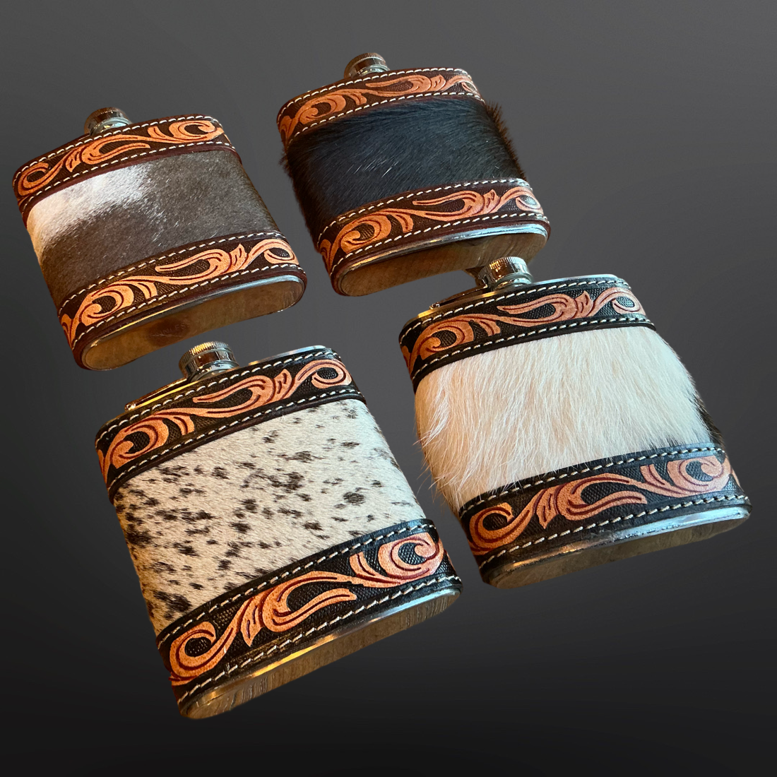 Westrian International - Wholesale Flask - Cowhide Tooled Leather Western Flask4