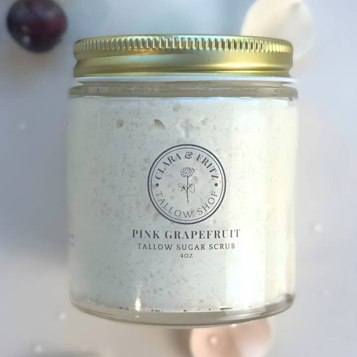 Clara & Fritz – wholesale Kroppsskrubb/Exfoliant – Rosa grapefrukttalg sockerskrubb0