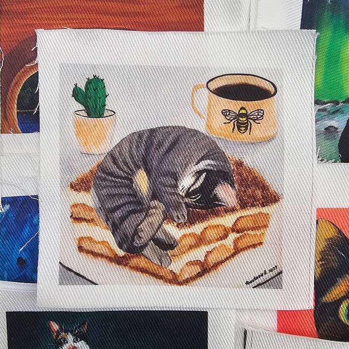 Tiramisu Katze Denim Aufnäher für den Großhandel von MeerCatArt