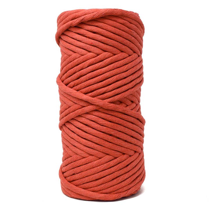 JUMBO SOFT COTTON CORD ZERO WASTE 8 MM - 1 SINGLE STRAND - TERRACOTA COLOR for wholesale by Ganxxet, Inc.