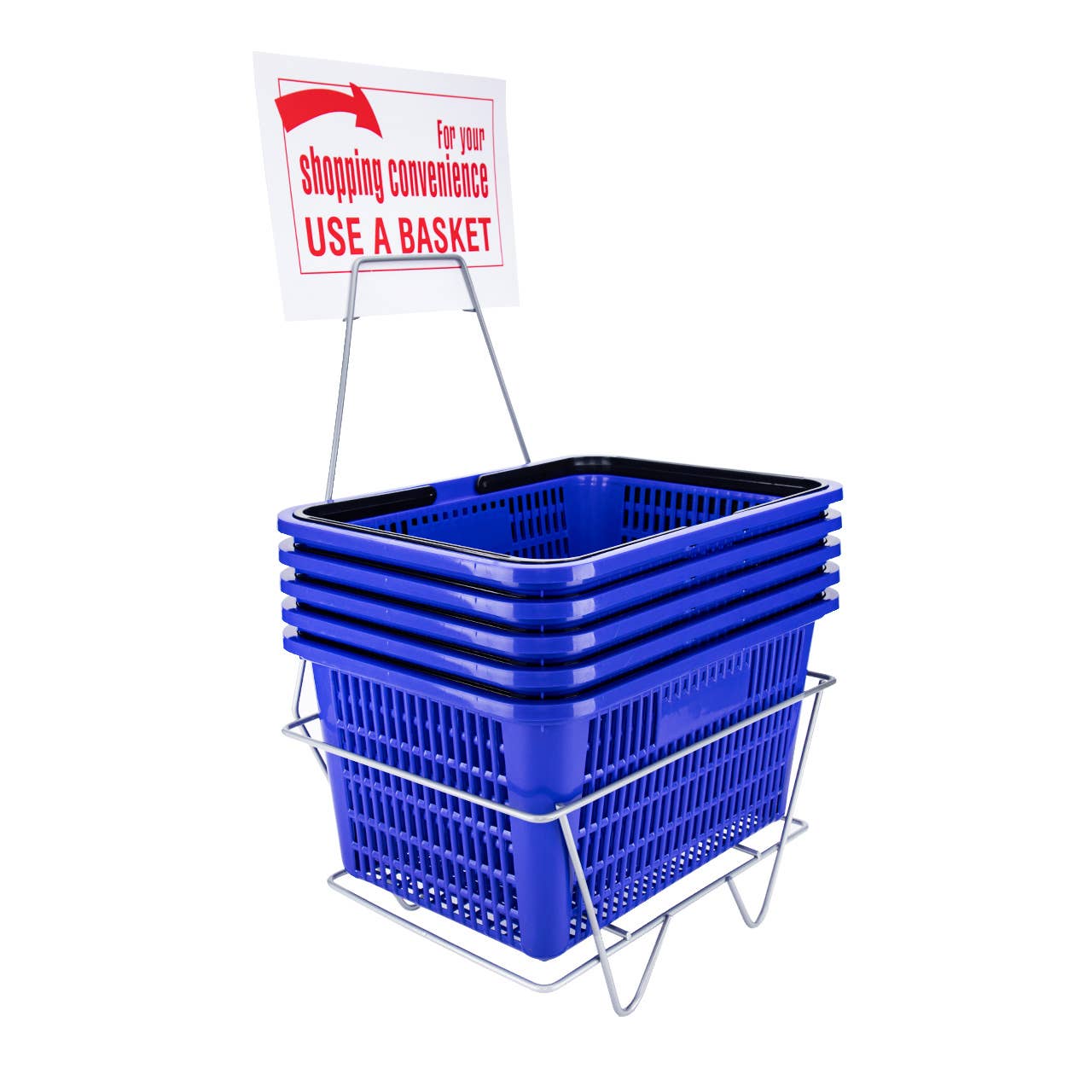 Store Supply Warehouse - Wholesale Shopping Cart - Blue Shopping Baskets - Set of 123