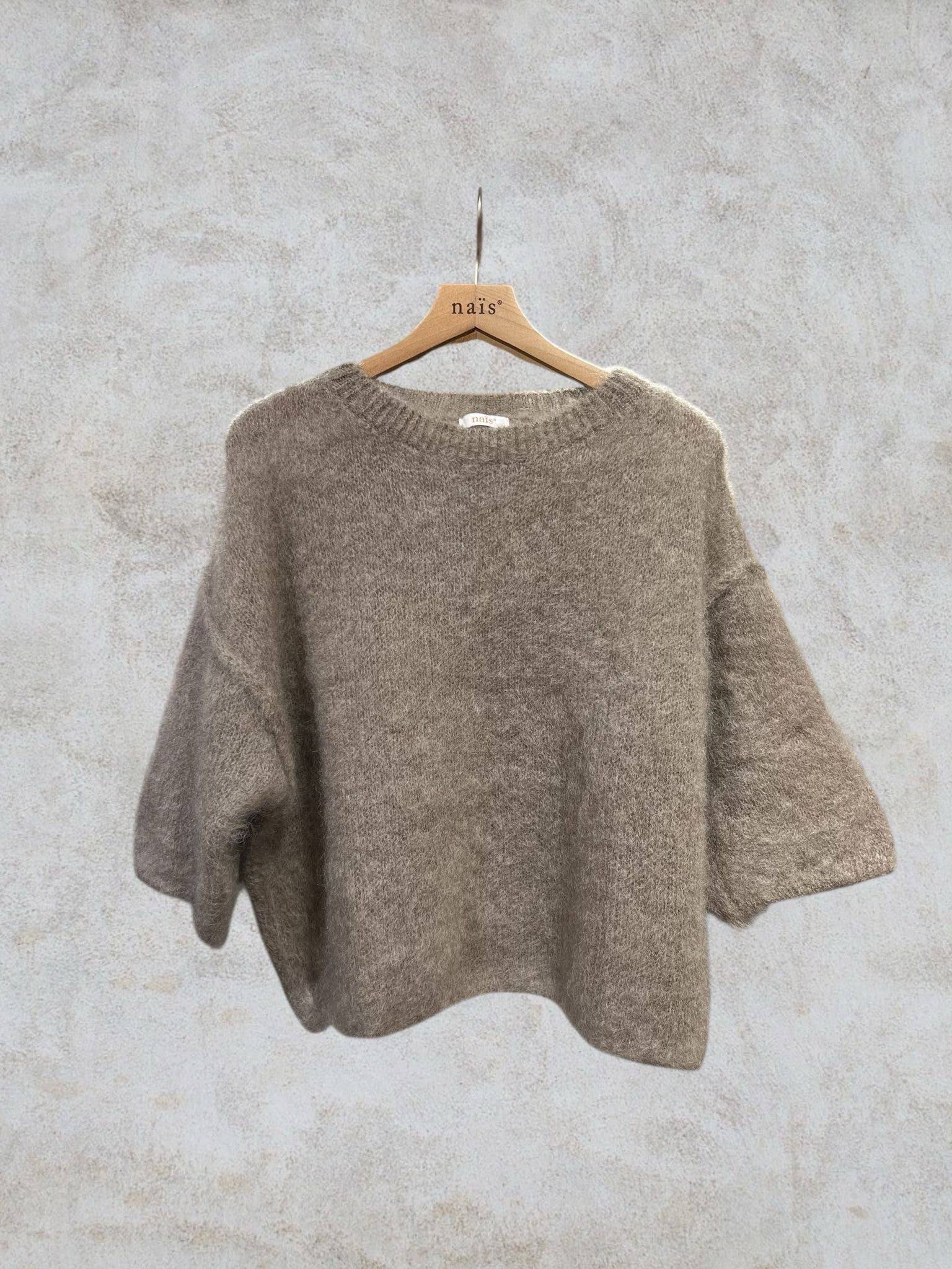 NAÏS PARIS - Vendita all'ingrosso Maglione tricot - Donna - Maglione a maniche corte e collo rotondo in 80% kid mohair21