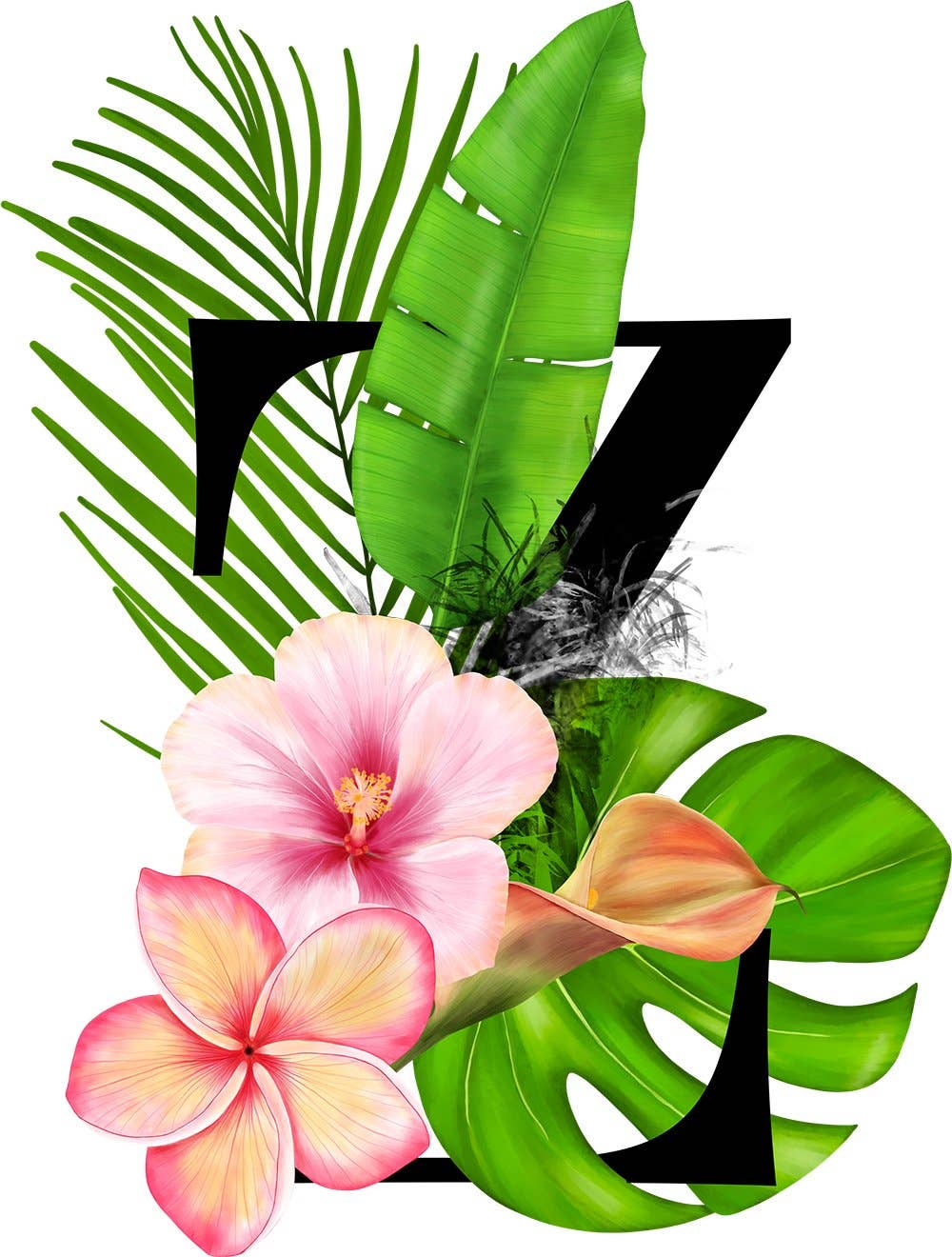 Mason Jar Merchant – Großhandel Trinkglas/Tasse – Einmachglas-Tumbler mit tropischem Monogramm25