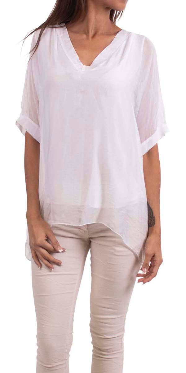 Gigi Moda - Wholesale Blouse - Women's - V-Neck Short Sleeve Blouse14