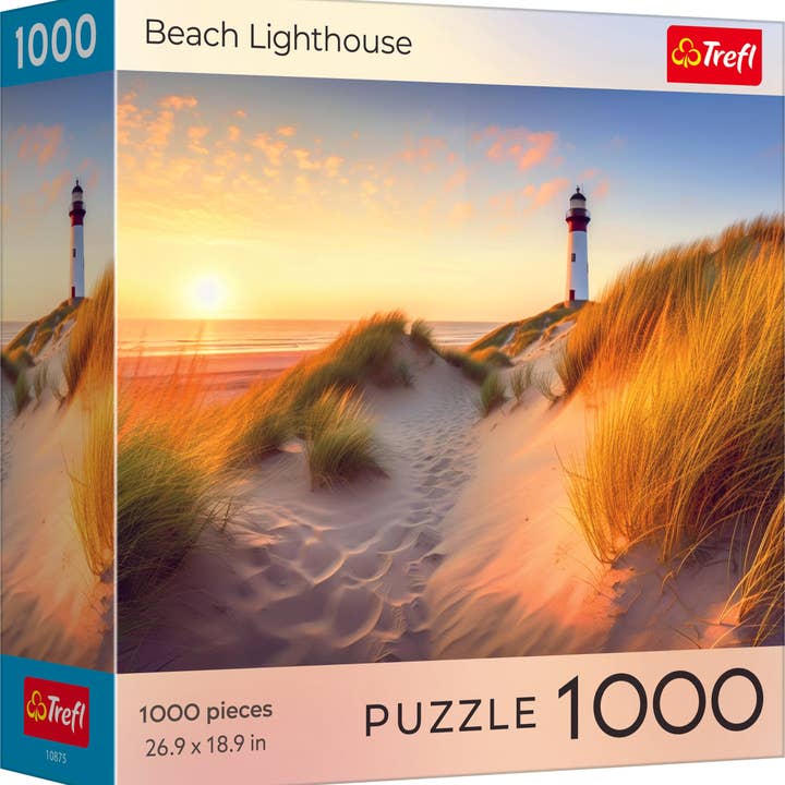 Trefl Red 1000 Piece Sunset Beach Lighthouse for wholesale by Trefl USA
