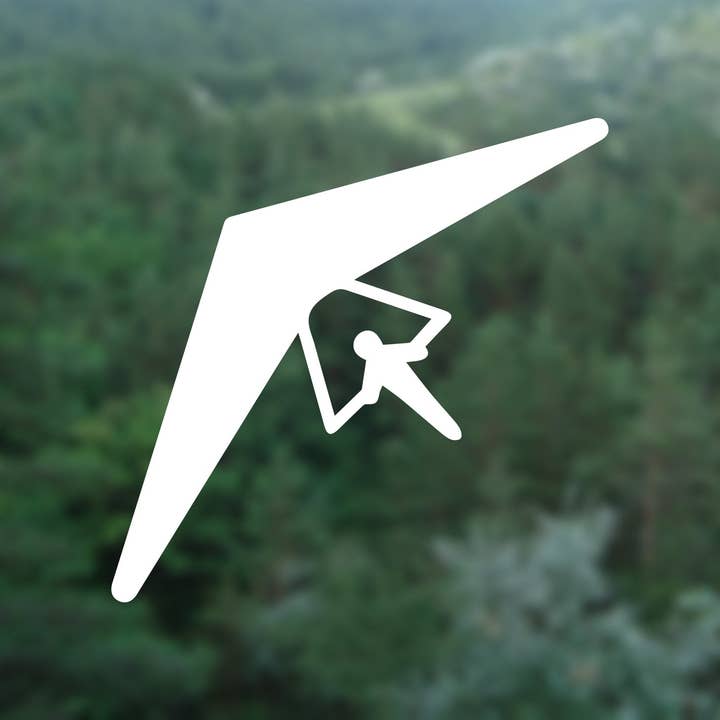 Pack de 2 pegatinas de coche de ala delta, vinilos de ala delta, pegatina de coche de aventura, pegatina de furgoneta de paracaidismo, pegatina de ventana de vehículo de deporte extremo. para venta al por mayor de Decals Online