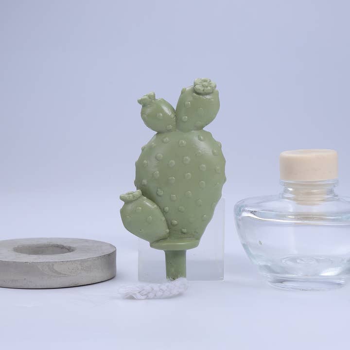 Pretty Valley Home – Engroshandel Duftolie med pinde – Cactus - Bunny Ear Cactus keramisk diffuser gavesæt - 100ml