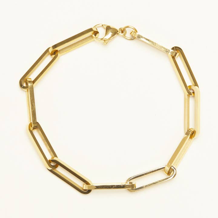 Thick Paperclip Chain Bracelet for wholesale by Shapes Studio