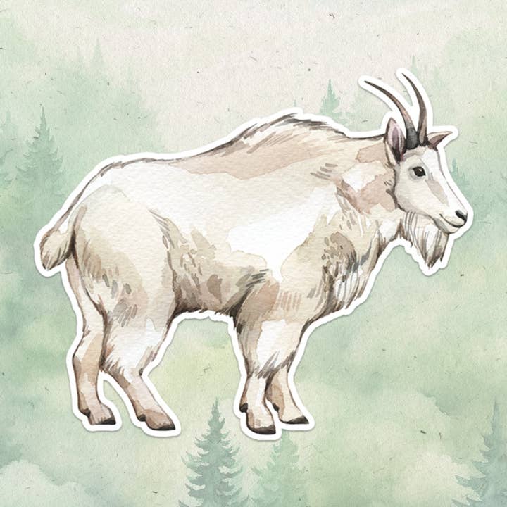 Mountain goat sticker for wholesale by Soul Familiar