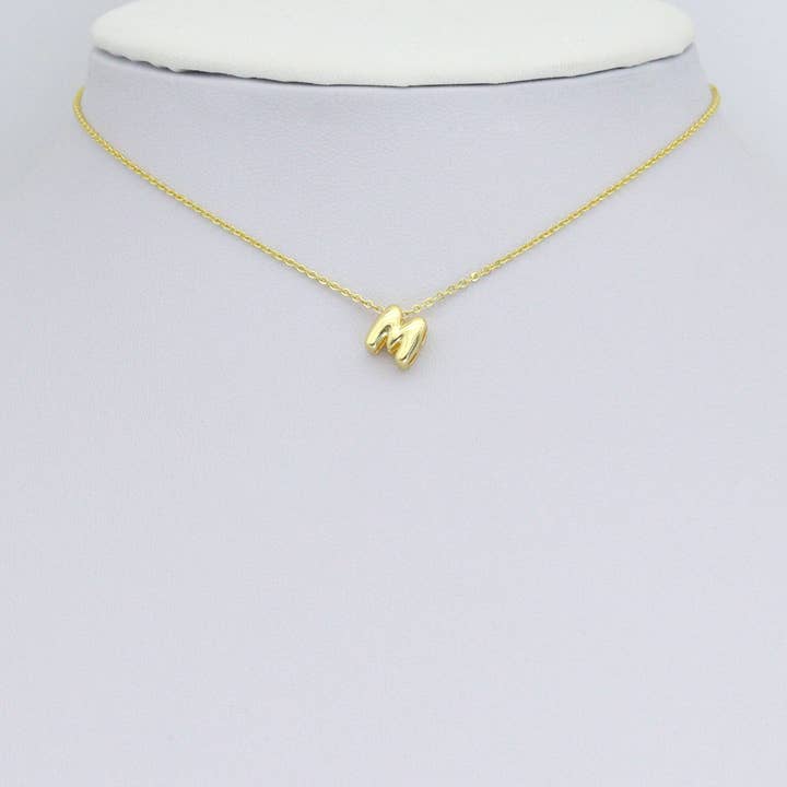 BestBeads&Beyond - Wholesale Individual Charm/Pendant - Gold Silver Cute Bubble Initial Charm, Alphabet Name Letter Charm,sku#LD700
